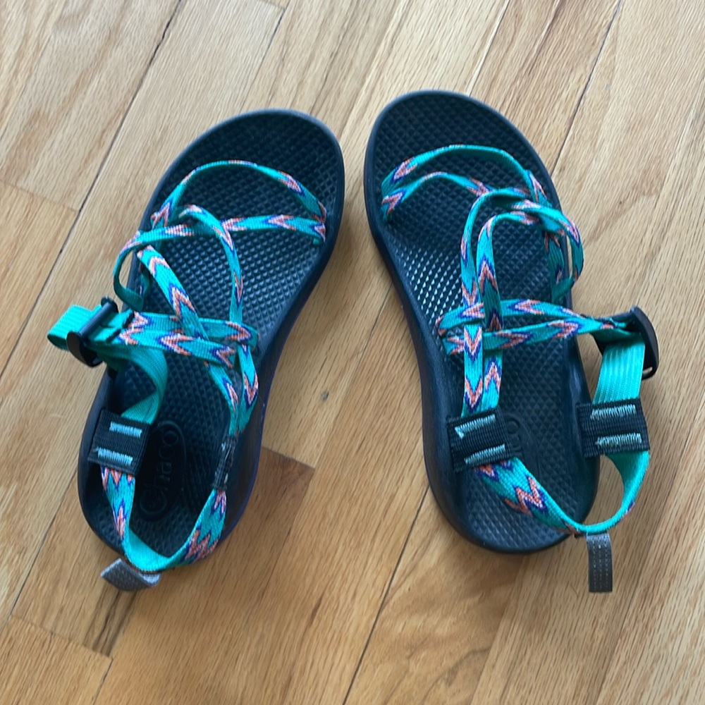 Chaco ZX1 Youth Size 4 Sandals Mint Leaf Ecotread Outdoor Water Hiking Shoes